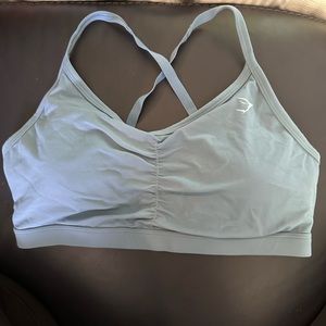 Gymshark Ruched Sports Bra - Blue Stone